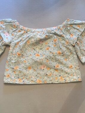 LAIA Floral Eyelet Embroidered Top | Large